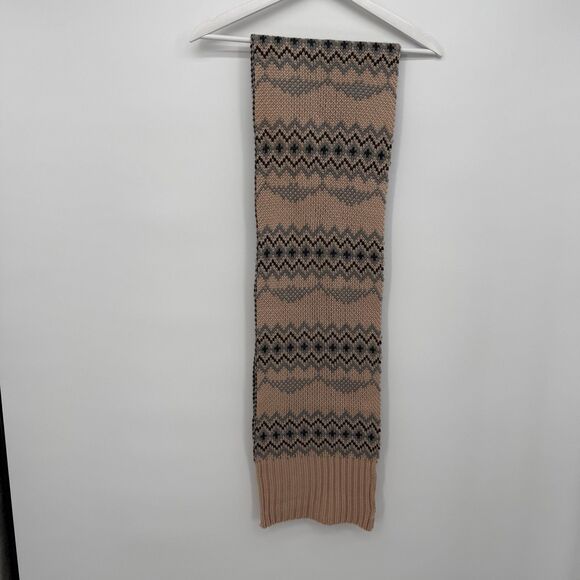 Timberland Pink Multicolor Reversible Acrylic Knit Scarf Long Womens Winter OS - Picture 4 of 11